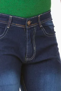 Comfortable Blue Denim Mid-Rise Jeans For Men-thumb3