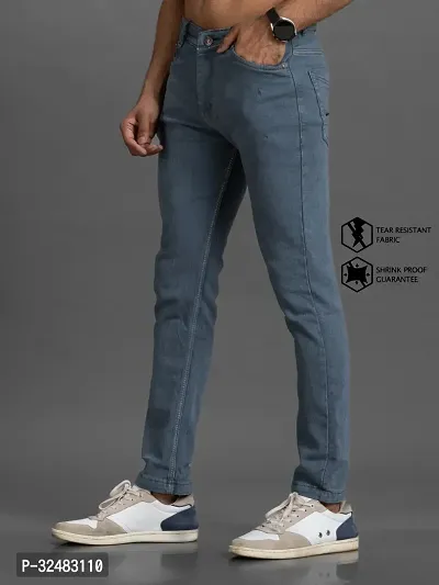 Elegant Denim Solid Jeans For Men And Boys-thumb4