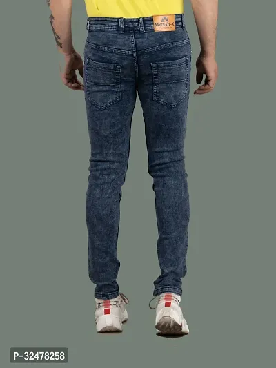 Comfortable Grey Denim Mid-Rise Jeans For Men-thumb2