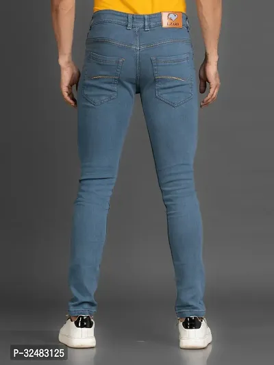 Elegant Denim Solid Jeans For Men And Boys-thumb2