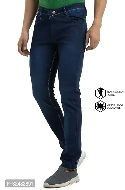 Elegant Denim Solid Jeans For Men And Boys-thumb4