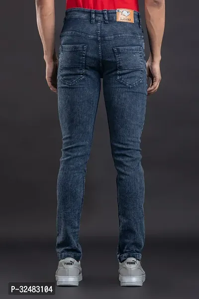 Elegant Denim Solid Jeans For Men And Boys-thumb2