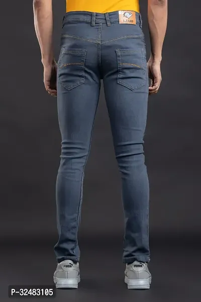 Elegant Denim Solid Jeans For Men And Boys-thumb2