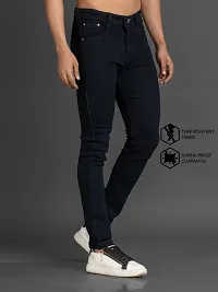 Comfortable Black Denim Mid-Rise Jeans For Men-thumb2