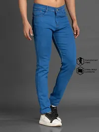 Elegant Denim Solid Jeans For Men And Boys-thumb2