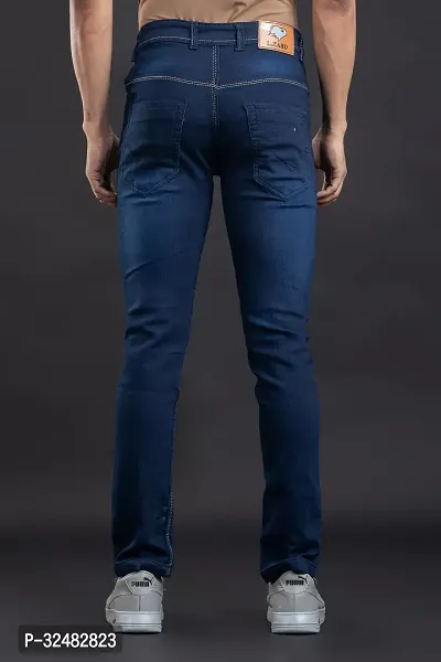 Elegant Denim Solid Jeans For Men And Boys-thumb2