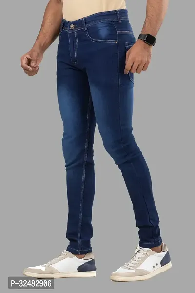 Elegant Denim Solid Jeans For Men And Boys-thumb5