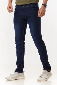 Elegant Denim Solid Jeans For Men And Boys-thumb2