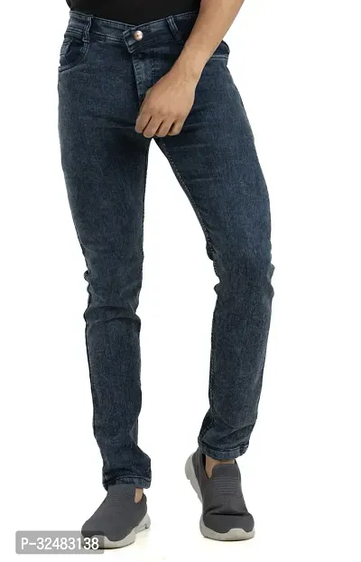 Elegant Denim Solid Jeans For Men And Boys