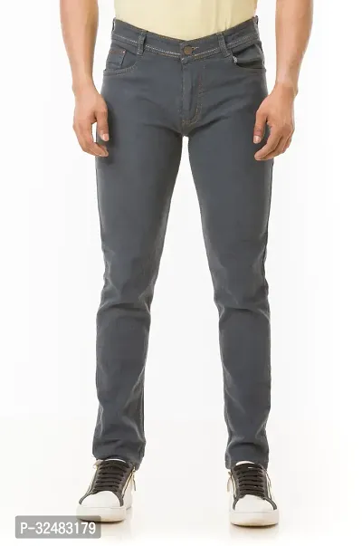 Elegant Denim Solid Jeans For Men And Boys-thumb0