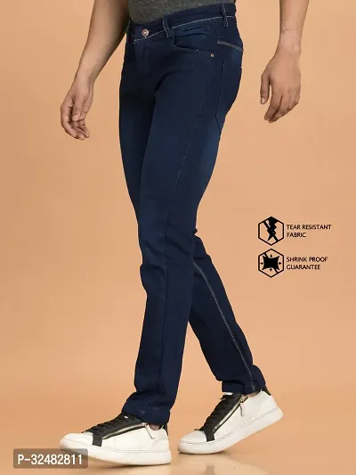 Elegant Denim Solid Jeans For Men And Boys-thumb4