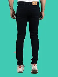 Comfortable Black Denim Mid-Rise Jeans For Men-thumb1