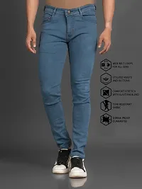 Comfortable Grey Denim Mid-Rise Jeans For Men-thumb1