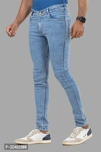 Elegant Denim Solid Jeans For Men And Boys-thumb4