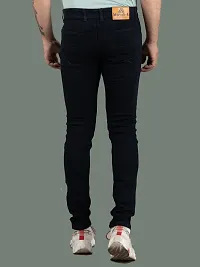 Comfortable Black Denim Mid-Rise Jeans For Men-thumb1