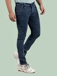 Comfortable Grey Denim Mid-Rise Jeans For Men-thumb1