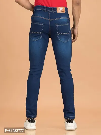 Elegant Denim Solid Jeans For Men And Boys-thumb2