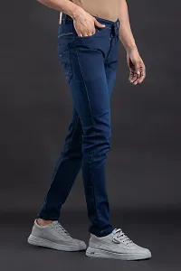 Elegant Denim Solid Jeans For Men And Boys-thumb2