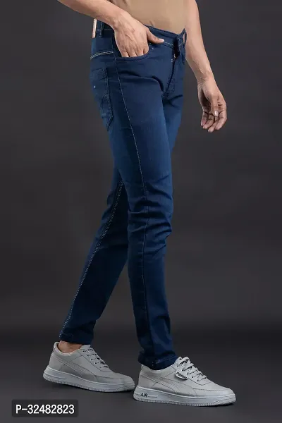 Elegant Denim Solid Jeans For Men And Boys-thumb3