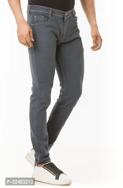 Elegant Denim Solid Jeans For Men And Boys-thumb3