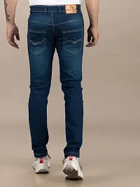 Comfortable Blue Denim Mid-Rise Jeans For Men-thumb1