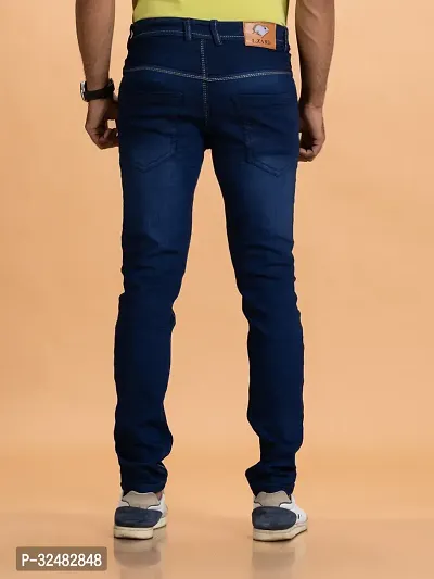 Elegant Denim Solid Jeans For Men And Boys-thumb2