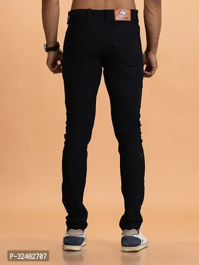 Elegant Denim Solid Jeans For Men And Boys-thumb2