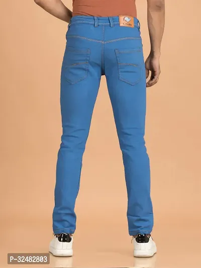 Elegant Denim Solid Jeans For Men And Boys-thumb2