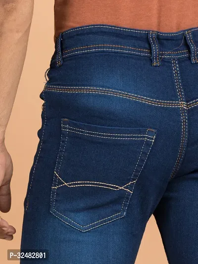 Elegant Denim Solid Jeans For Men And Boys-thumb5