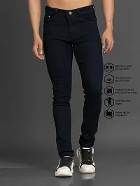 Comfortable Black Denim Mid-Rise Jeans For Men-thumb1