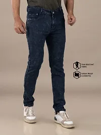 Elegant Denim Solid Jeans For Men And Boys-thumb2