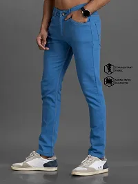 Elegant Denim Solid Jeans For Men And Boys-thumb3