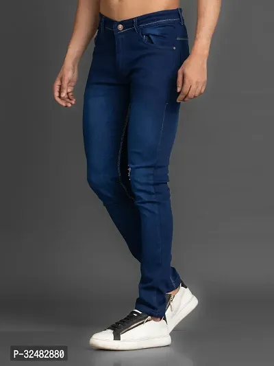 Elegant Denim Solid Jeans For Men And Boys-thumb4