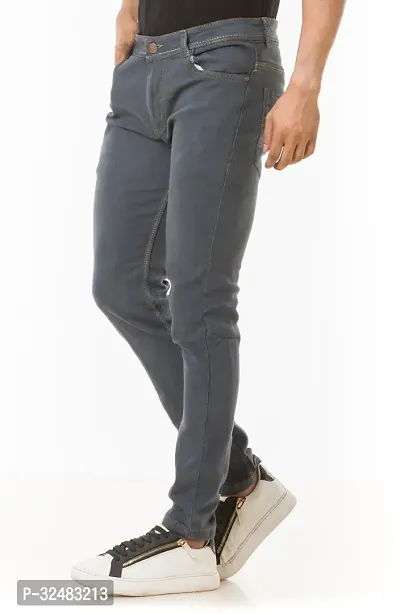 Elegant Denim Solid Jeans For Men And Boys-thumb4