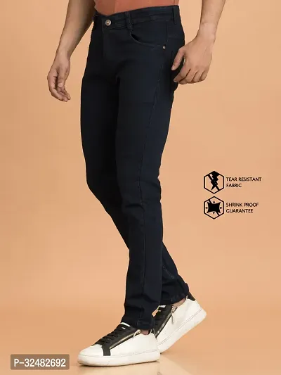 Elegant Denim Solid Jeans For Men And Boys-thumb4