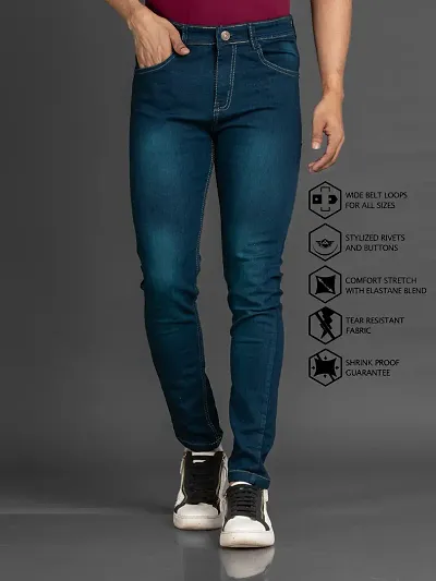 Stylish Denim Mid-Rise Jeans 