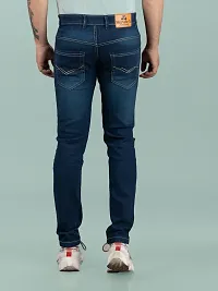 Comfortable Blue Denim Mid-Rise Jeans For Men-thumb1