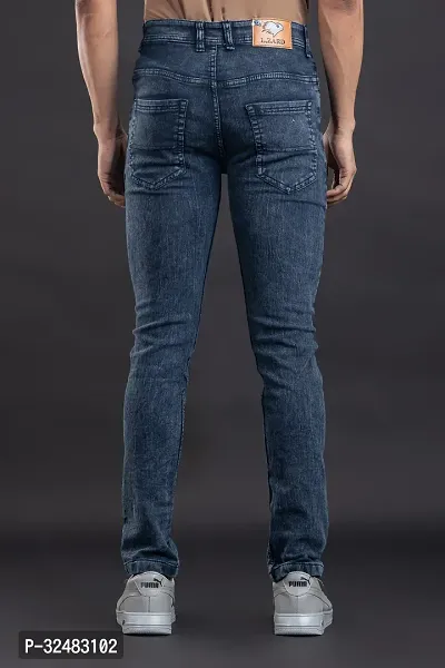 Elegant Denim Solid Jeans For Men And Boys-thumb2