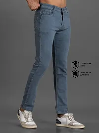 Elegant Denim Solid Jeans For Men And Boys-thumb2