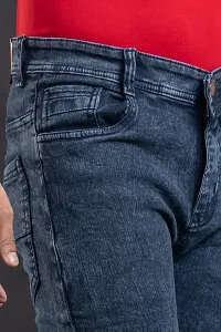 Elegant Denim Solid Jeans For Men And Boys-thumb3