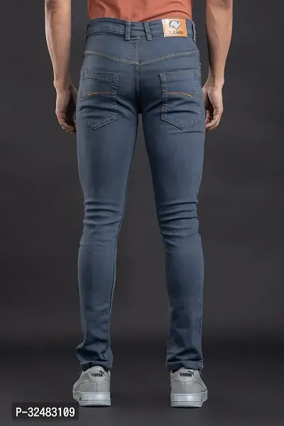 Elegant Denim Solid Jeans For Men And Boys-thumb2