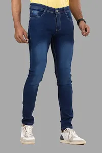 Elegant Denim Solid Jeans For Men And Boys-thumb2