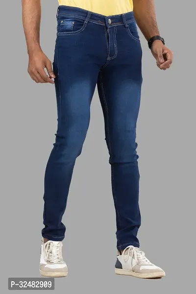 Elegant Denim Solid Jeans For Men And Boys-thumb3