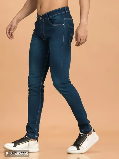 Elegant Denim Solid Jeans For Men And Boys-thumb4