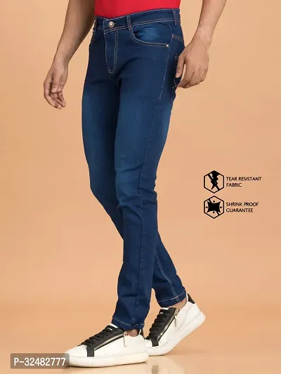 Elegant Denim Solid Jeans For Men And Boys-thumb4