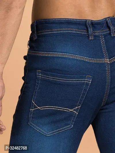 Elegant Denim Solid Jeans For Men And Boys-thumb5