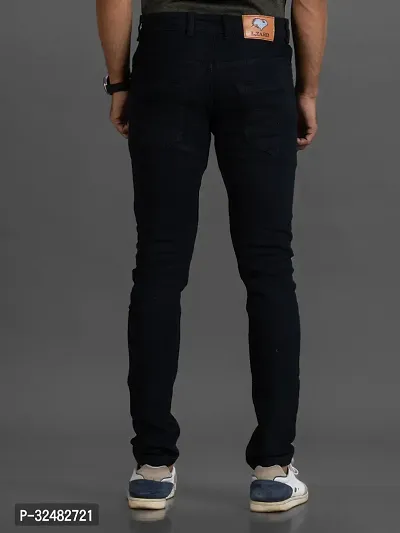 Elegant Denim Solid Jeans For Men And Boys-thumb2