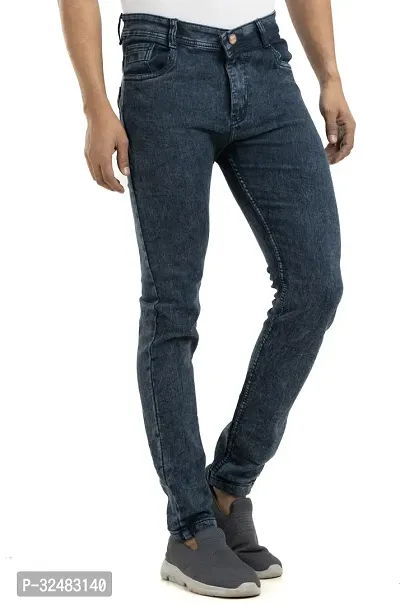 Elegant Denim Solid Jeans For Men And Boys-thumb3