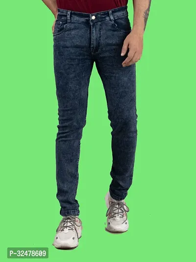 Comfortable Grey Denim Mid-Rise Jeans For Men-thumb4