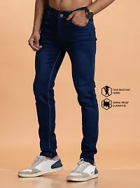 Elegant Denim Solid Jeans For Men And Boys-thumb2